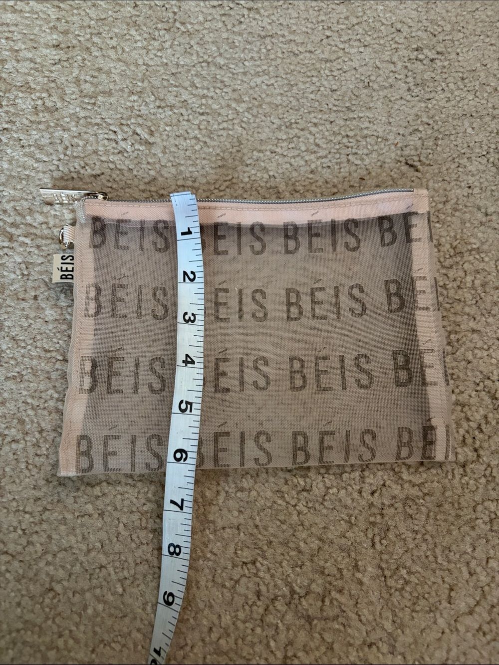 Beis Mesh Toiletry Neutral Zip Bag - Picture 2 of 5